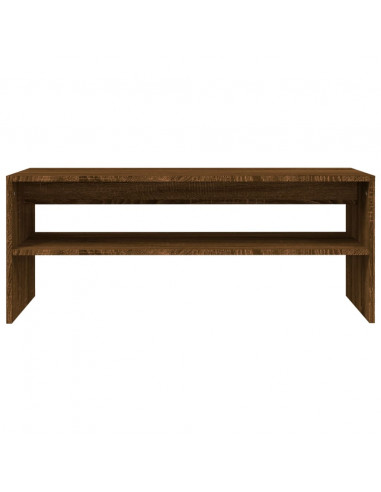 Tavolino Salotto Rovere Marrone 100x40x40 cm Legno Multistrato