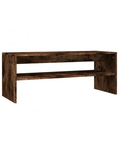 Tavolino da Salotto Rovere Fumo 100x40x40 cm Legno Multistrato