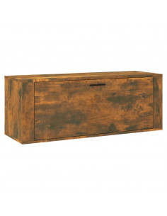 Scarpiera a Muro rovere fumo 100x35x38cm in Legno Multistrato 2