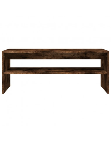 Tavolino da Salotto Rovere Fumo 100x40x40 cm Legno Multistrato