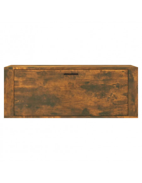 Scarpiera a Muro rovere fumo 100x35x38cm in Legno Multistrato