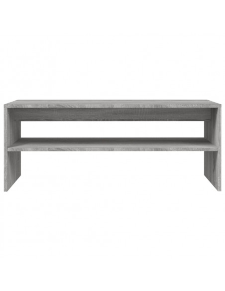 Tavolino da Salotto Grigio Sonoma 100x40x40cm Legno Multistrato