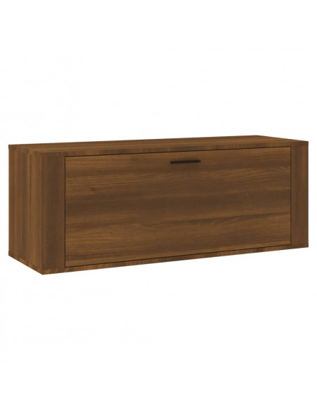 Scarpiera a Muro Rovere Marrone100x35x38cm in Legno Multistrato