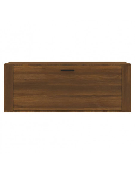 Scarpiera a Muro Rovere Marrone100x35x38cm in Legno Multistrato