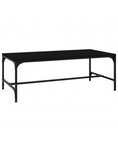 Tavolino da Salotto Nero 80x50x35 cm in Legno Multistrato 2