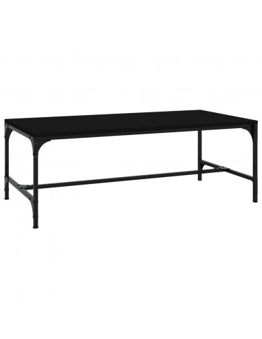 Tavolino da Salotto Nero 80x50x35 cm in Legno Multistrato