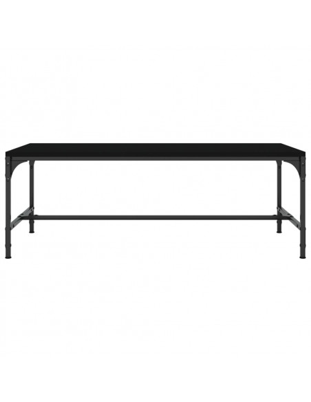 Tavolino da Salotto Nero 80x50x35 cm in Legno Multistrato