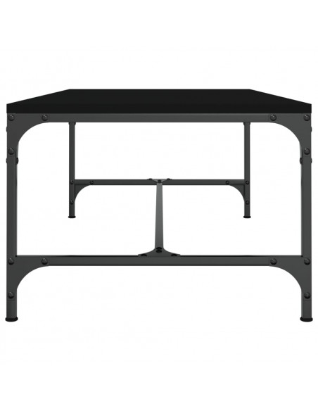 Tavolino da Salotto Nero 80x50x35 cm in Legno Multistrato
