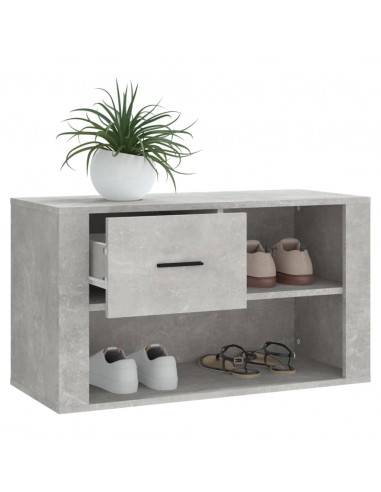 Scarpiera Grigio Cemento 80x35x45 cm in Legno Multistrato