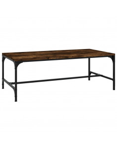 Tavolino da Salotto Rovere Fumo 80x50x35 cm Legno Multistrato 2