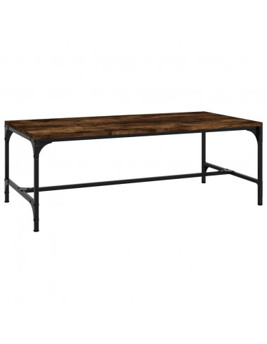 Tavolino da Salotto Rovere Fumo 80x50x35 cm Legno Multistrato