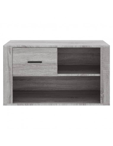 Scarpiera Grigio Sonoma 80x35x45 cm in Legno Multistrato
