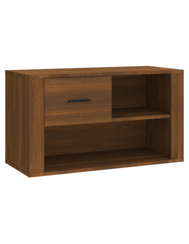 Scarpiera Rovere Marrone 80x35x45 cm in Legno Multistrato