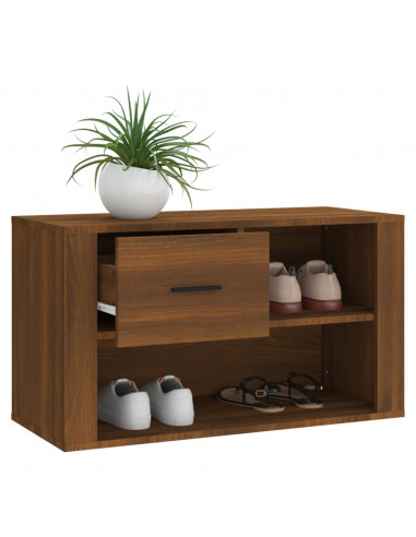 Scarpiera Rovere Marrone 80x35x45 cm in Legno Multistrato
