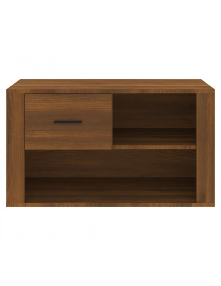 Scarpiera Rovere Marrone 80x35x45 cm in Legno Multistrato