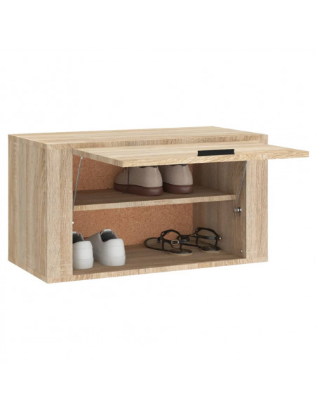 Scarpiera a Parete Rovere Sonoma 70x35x38 cm Legno Multistrato