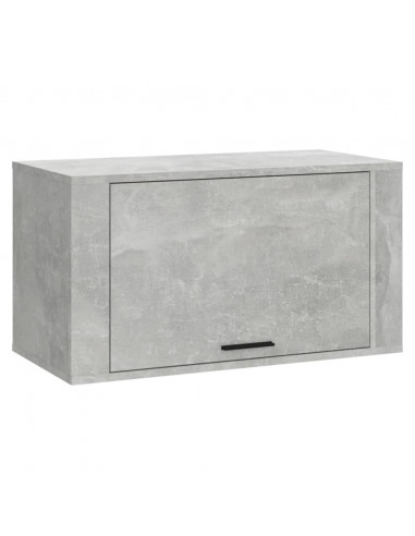 Scarpiera a Parete Grigio Cemento 70x35x38 cm Legno Multistrato