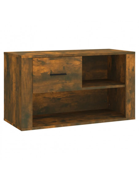 Scarpiera Rovere Fumo 80x35x45 cm in Legno Multistrato