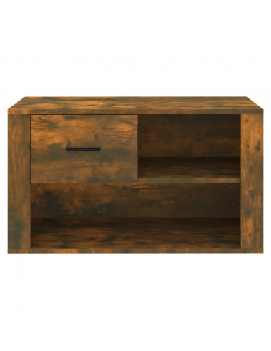 Scarpiera Rovere Fumo 80x35x45 cm in Legno Multistrato