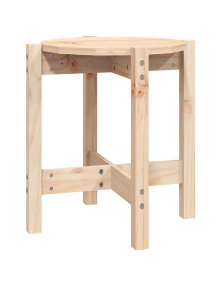 Tavolino da Salotto Ø 42,5x45 cm in Legno Massello di Pino