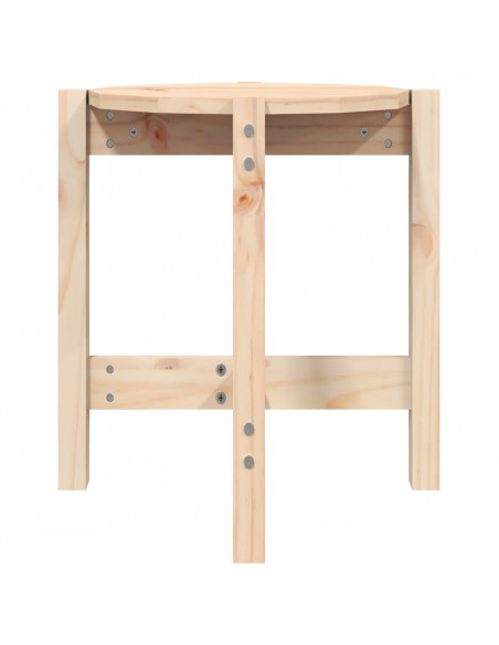 Tavolino da Salotto Ø 42,5x45 cm in Legno Massello di Pino