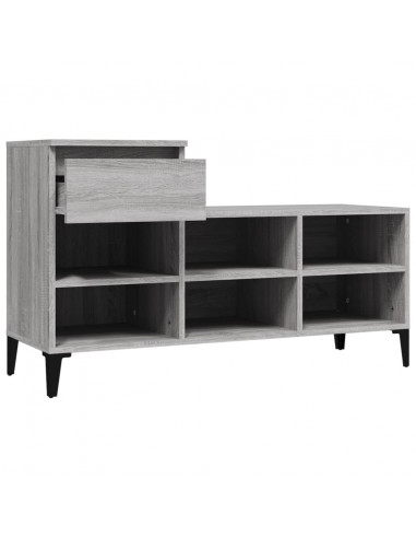 Scarpiera Grigio Sonoma 102x36x60 cm in Legno Multistrato