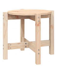 Tavolino da Salotto Ø 52,5x45 cm in Legno Massello di Pino 2