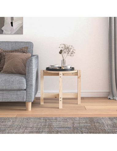 Tavolino da Salotto Ø 52,5x45 cm in Legno Massello di Pino