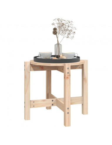 Tavolino da Salotto Ø 52,5x45 cm in Legno Massello di Pino