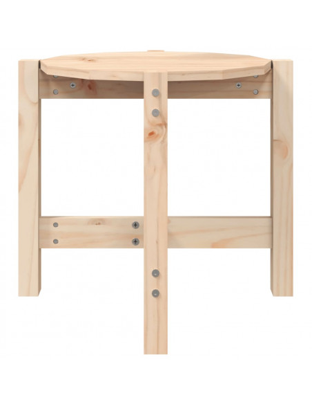 Tavolino da Salotto Ø 52,5x45 cm in Legno Massello di Pino