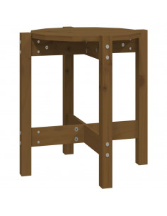 Tavolino da Salotto Miele Ø 42,5x45cm in Legno Massello di Pino 2