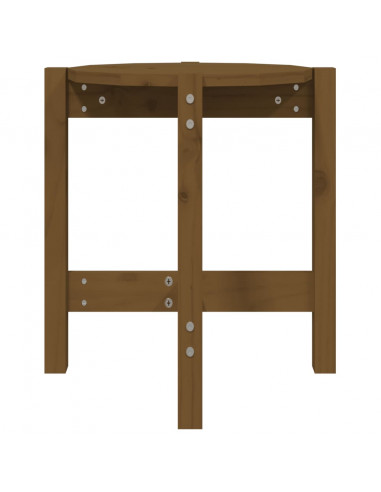 Tavolino da Salotto Miele Ø 42,5x45cm in Legno Massello di Pino