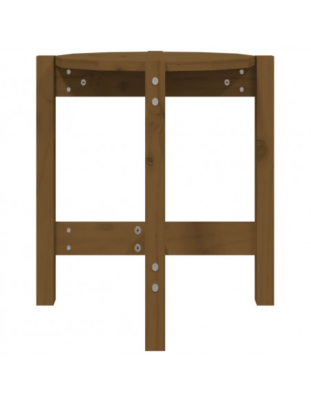 Tavolino da Salotto Miele Ø 42,5x45cm in Legno Massello di Pino