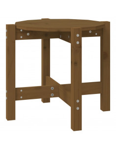 Tavolino da Salotto Miele Ø 52,5x45cm in Legno Massello di Pino 2