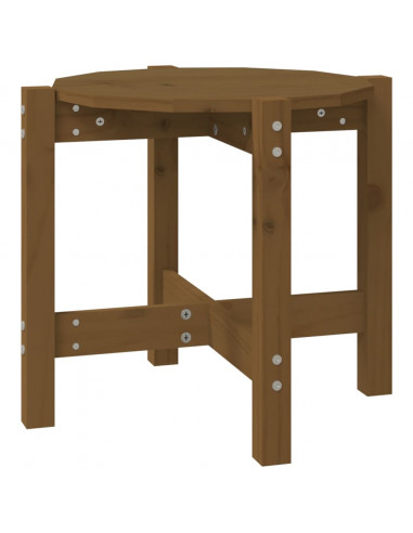 Tavolino da Salotto Miele Ø 52,5x45cm in Legno Massello di Pino