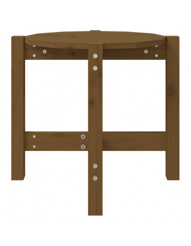 Tavolino da Salotto Miele Ø 52,5x45cm in Legno Massello di Pino