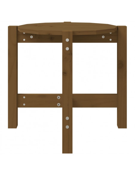 Tavolino da Salotto Miele Ø 52,5x45cm in Legno Massello di Pino