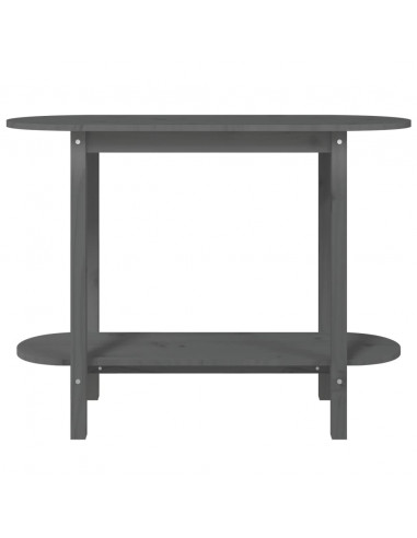 Tavolo Consolle Grigio 110x40x80 cm in Legno Massello di Pino