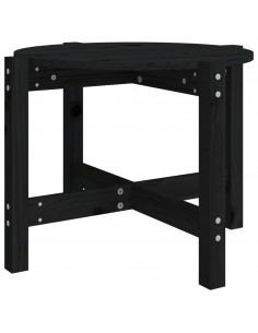 Tavolino da Salotto Nero Ø 62,5x45 cm in Legno Massello di Pino 2