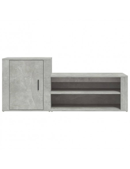 Scarpiera Grigio Cemento 130x35x54 cm in Legno Multistrato