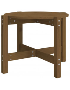 Tavolino da Salotto Miele Ø 62,5x45cm in Legno Massello di Pino 2