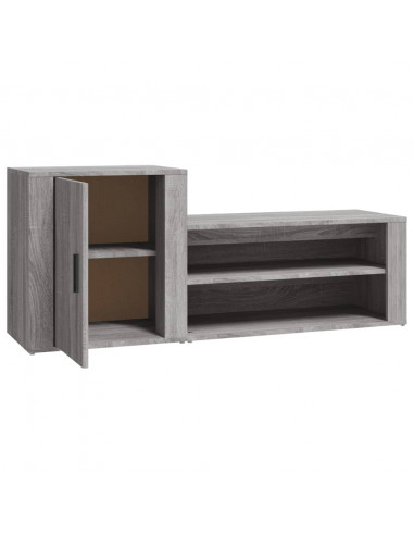 Scarpiera Grigio Sonoma 130x35x54 cm in Legno Multistrato