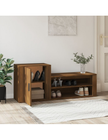 Scarpiera Rovere Marrone 130x35x54 cm in Legno Multistrato