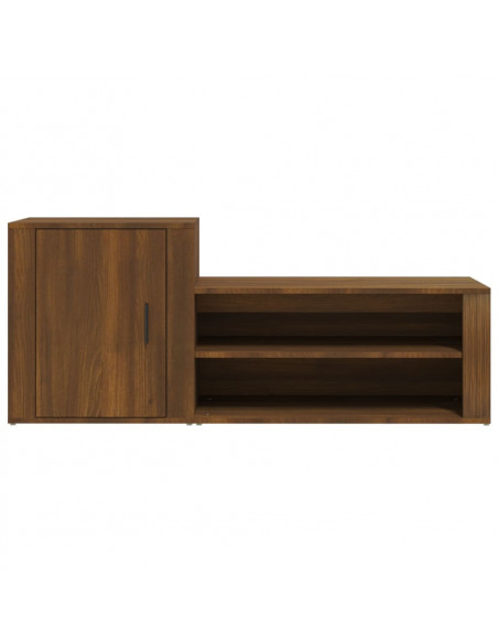 Scarpiera Rovere Marrone 130x35x54 cm in Legno Multistrato