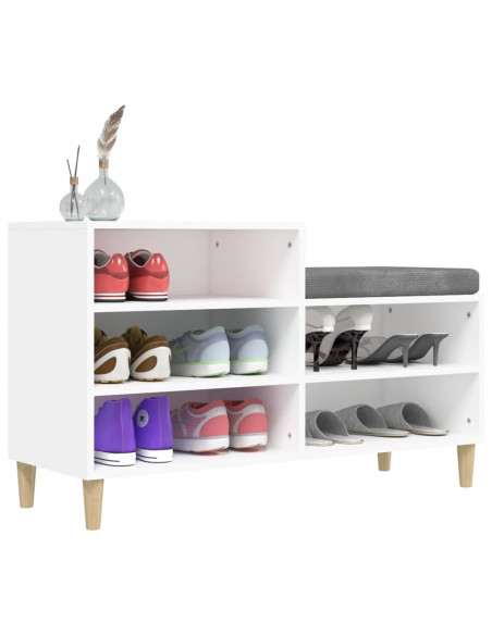Scarpiera Bianca 102x36x60 cm in Legno Multistrato