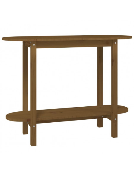 Tavolo Consolle Miele 110x40x80 cm in Legno Massello di Pino