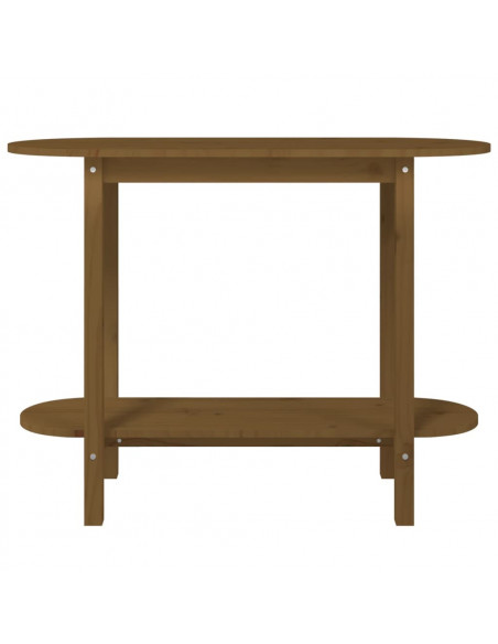 Tavolo Consolle Miele 110x40x80 cm in Legno Massello di Pino