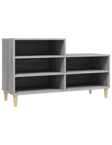 Scarpiera Grigio Sonoma 102x36x60 cm in Legno Multistrato