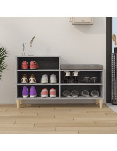 Scarpiera Grigio Sonoma 102x36x60 cm in Legno Multistrato