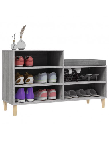 Scarpiera Grigio Sonoma 102x36x60 cm in Legno Multistrato